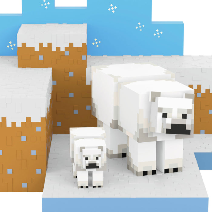 Minecraft Polar Bears in Snowy Tundra 2025 Ornament