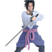 Anime character in a fighting stance with a sword on a white background