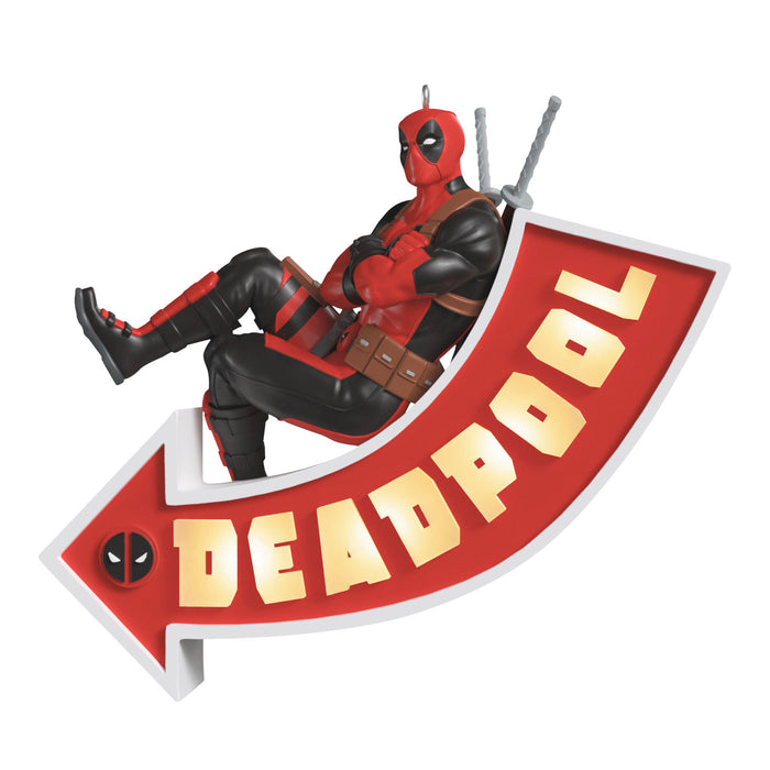 Marvel Deadpool It's a Sign! 2025 Ornament With Light