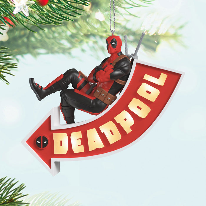 Marvel Deadpool It's a Sign! 2025 Ornament With Light