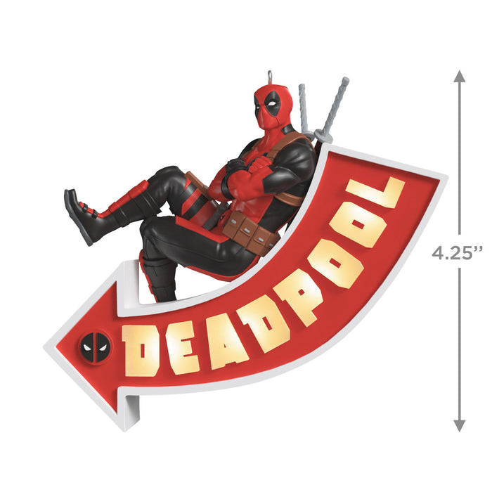 Marvel Deadpool It's a Sign! 2025 Ornament With Light