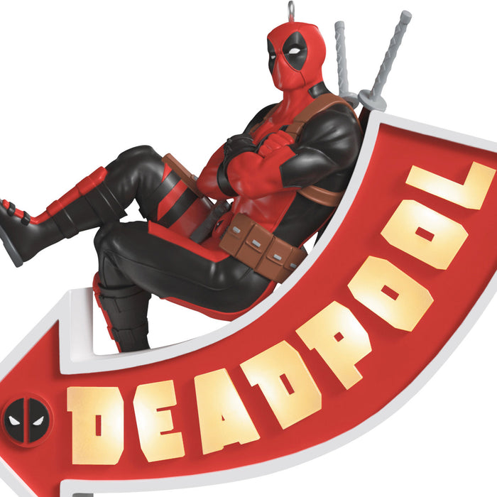 Marvel Deadpool It's a Sign! 2025 Ornament With Light