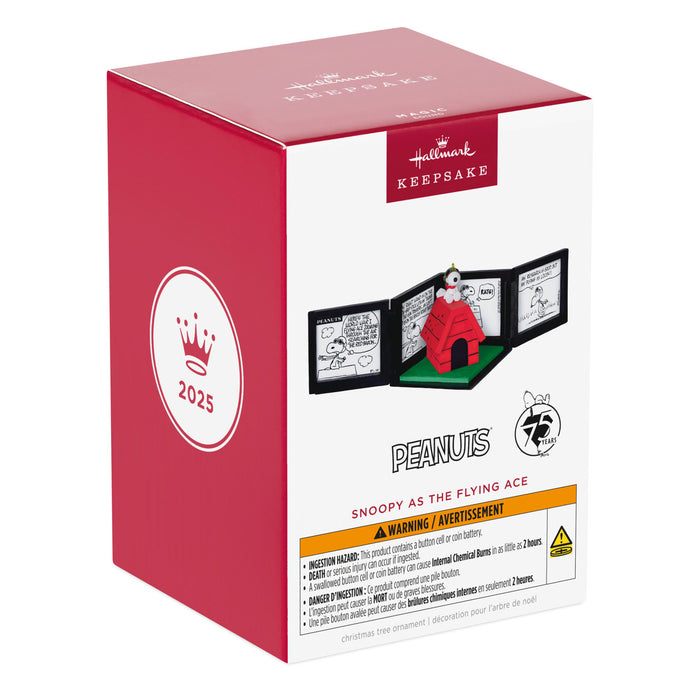 Peanuts® 75th Anniversary Snoopy as The Flying Ace Musical 2025 Ornament