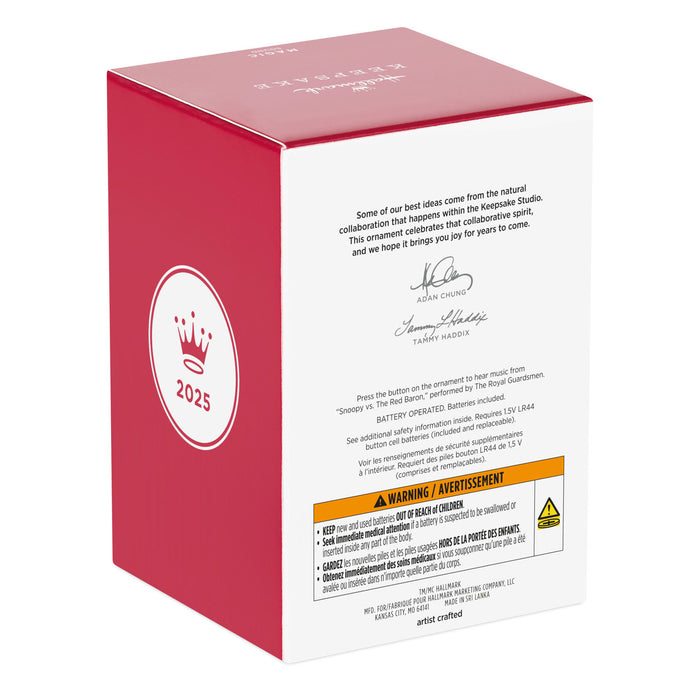 Peanuts® 75th Anniversary Snoopy as The Flying Ace Musical 2025 Ornament