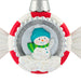 Decorative pendant with a snowman design on a white background