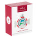 Hallmark 2026 Christmas ornament in packaging on a white background
