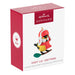 Hallmark Cozy Lil' Critters Christmas ornament packaging on a white background