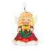 Christmas angel ornament with a wreath on a white background