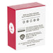 Back of a product packaging with text and logos on a white background