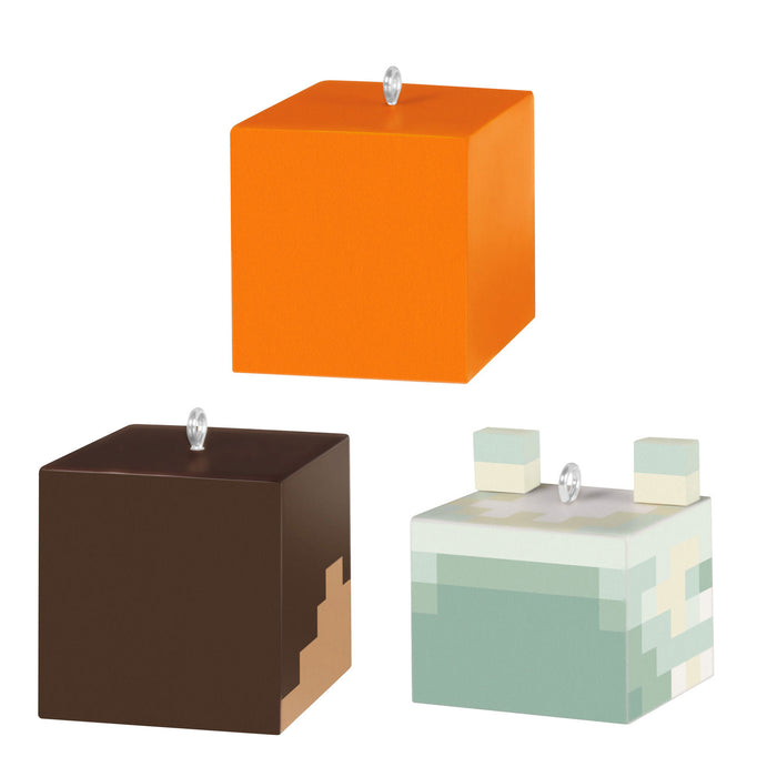 Mini Minecraft Alex, Steve and Arctic Fox 2025 Ornaments, Set of 3