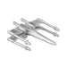 Metallic model of a spaceship on a white background