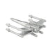 Metallic model of a spaceship on a white background