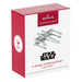 Hallmark Star Wars X-Wing Starfighter Christmas ornament packaging on a white background
