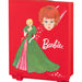 Barbie box with vintage design on a red background