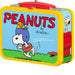 Peanuts-themed lunch box with cartoon characters and 'Peanuts' branding.