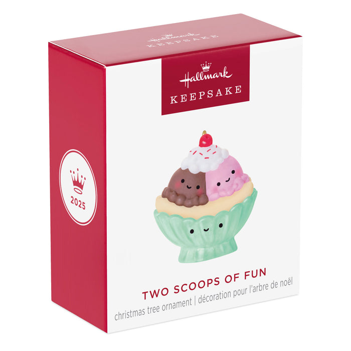 Mini Two Scoops of Fun 2025 Ornament, 0.75"