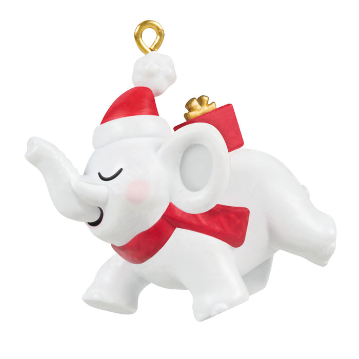 Mini Festive White Elephant 2025 Ornament, 1"