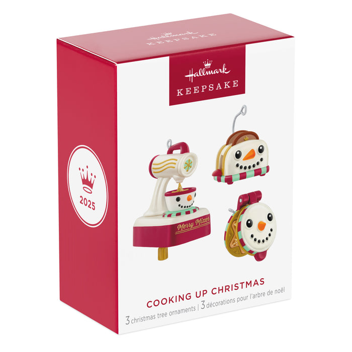 Mini Cooking Up Christmas 2025 Ornaments, Set of 3