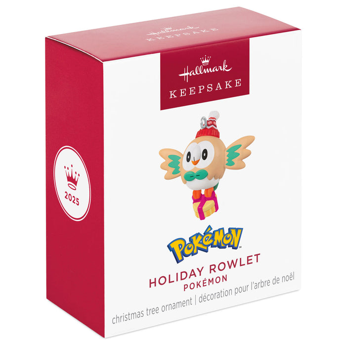 Mini Pokémon Holiday Rowlet 2025 Ornament, 1.25"