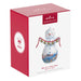 Hallmark 2026 Christmas ornament packaging with a snowman design.