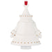 White dress ornament with gold details on a white background