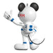 Character figure in astronaut suit with 'MM' on helmet against white background
