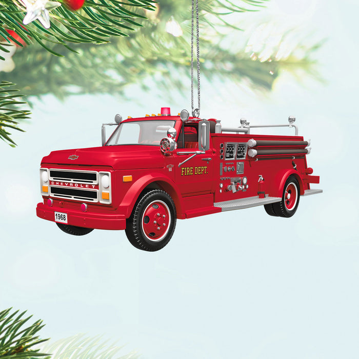 Fire Brigade 1968 Chevrolet® Fire Engine 2025 Ornament With Light