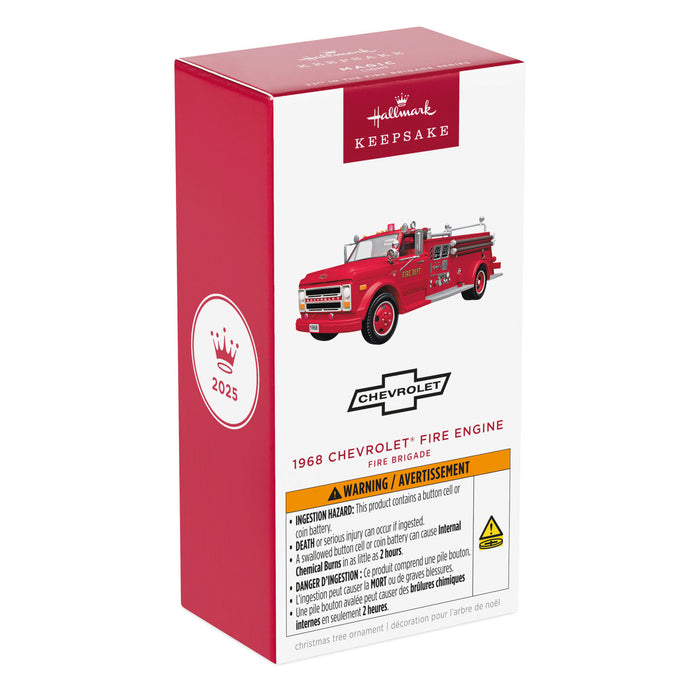 Fire Brigade 1968 Chevrolet® Fire Engine 2025 Ornament With Light
