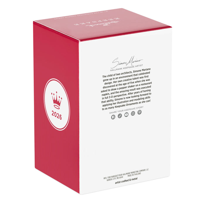 Product packaging with red and white design, featuring text and a logo.