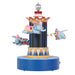 Colorful figurine of Dumbo and his friends on a carousel with a white background