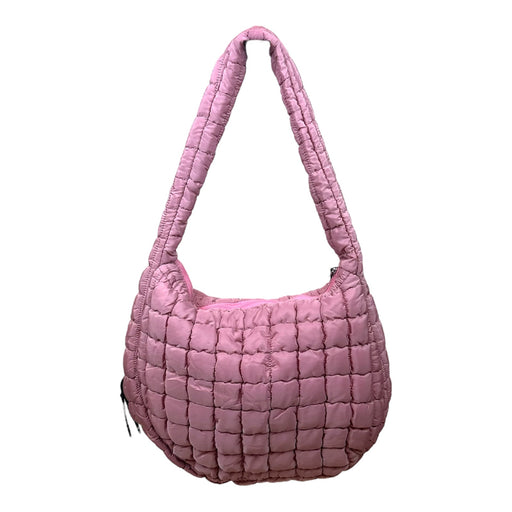 Quilted Bubble Bag Puffer Purse - Rose Pink