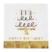 Birthday card with a cake illustration and 'Happy Birthday' text on a white background.