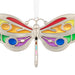 Colorful butterfly-shaped object with multicolored wings on a white background