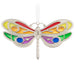 Colorful butterfly-shaped ornament on a white background