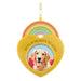 Heart-shaped ornament with a dog photo and 'In Our Hearts to Stay' text on a white background