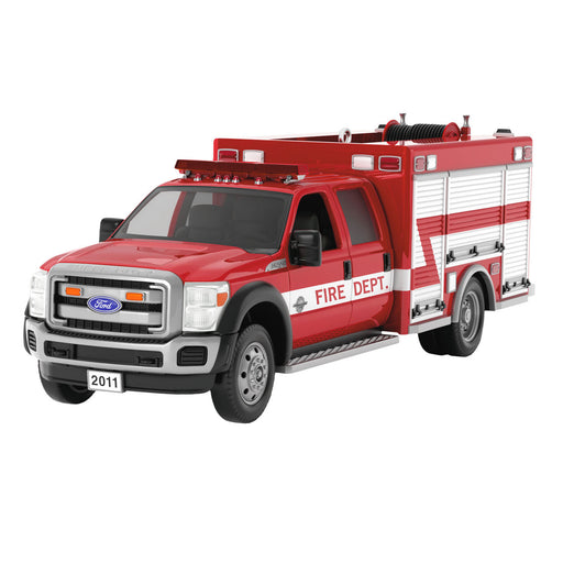 2011 Ford F-550 Fire Engine 2024 Ornament With Light - 22nd in the Fire Brigade Series