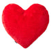 Red heart-shaped pillow on a white background