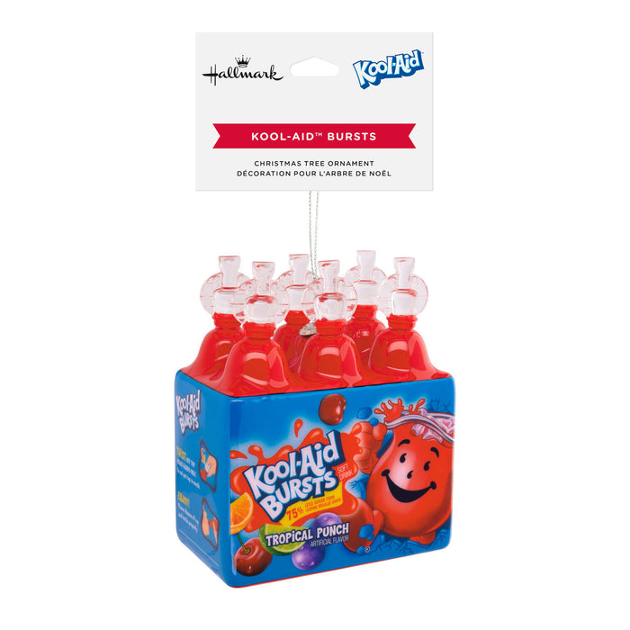 Kool-Aid Bursts Tropical Punch Christmas tree ornament packaging on a white background