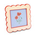 Red and Cream Scalloped Square Picture Frame, 4x4