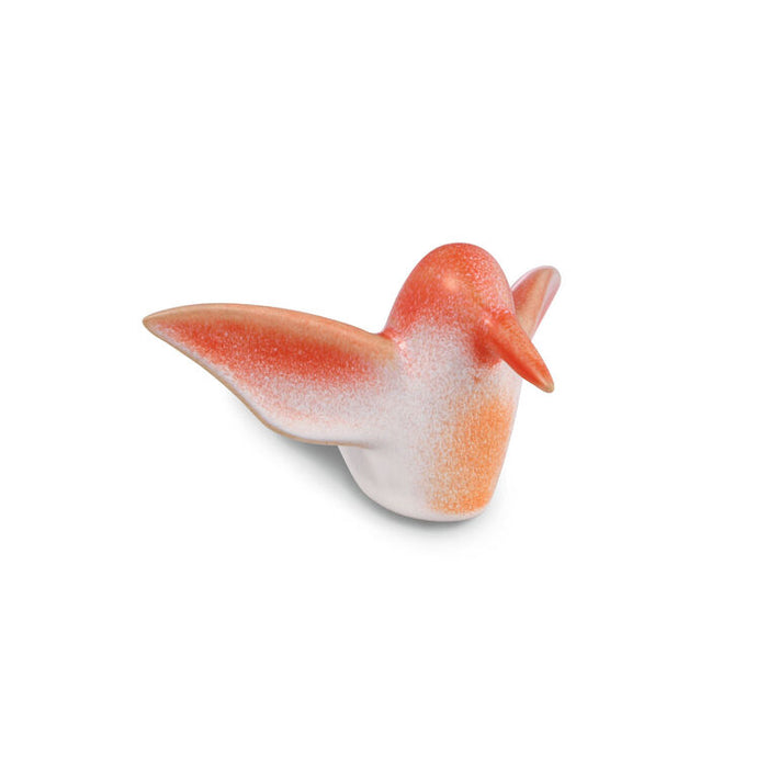 Sculpted Red and Orange Hummingbird Figurine, 1.85"