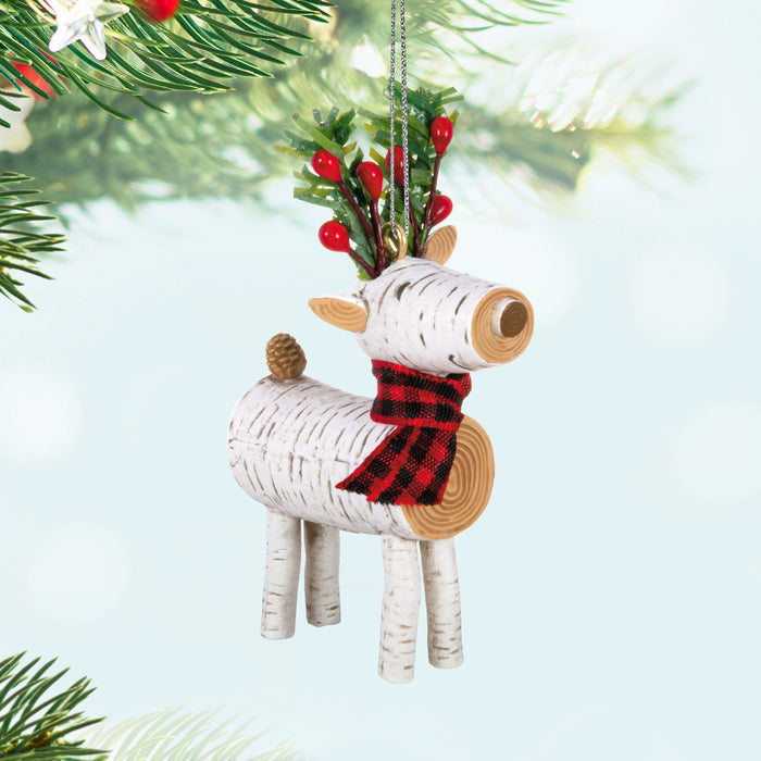 Birch Reindeer 2024 Ornament
