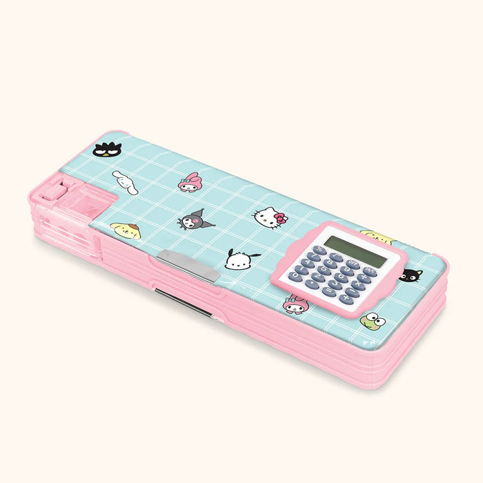 Hello Kitty® & Friends Blue Grid Pencil Case