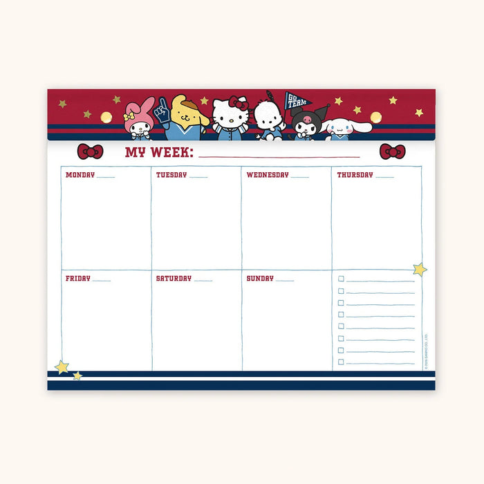 Hello Kitty® and Friends Varsity Weekly Desk Planner