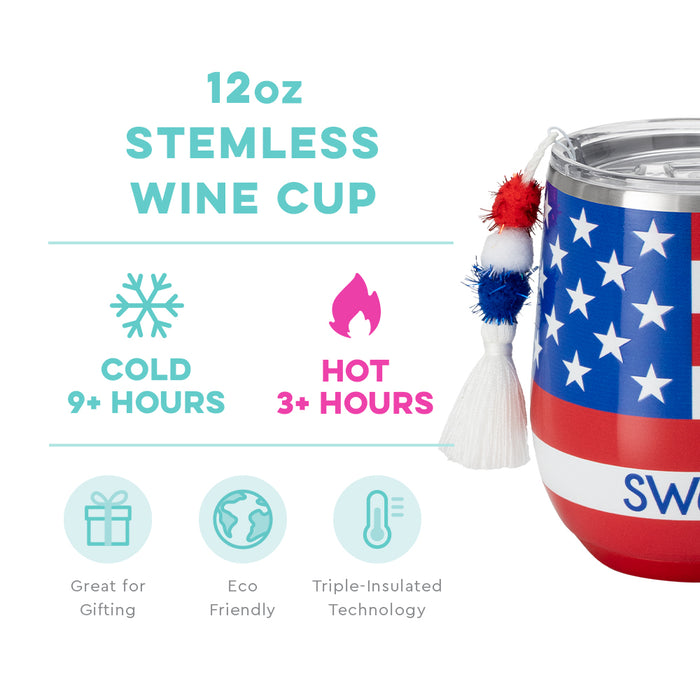 Swig All American Stemless Wine Glass