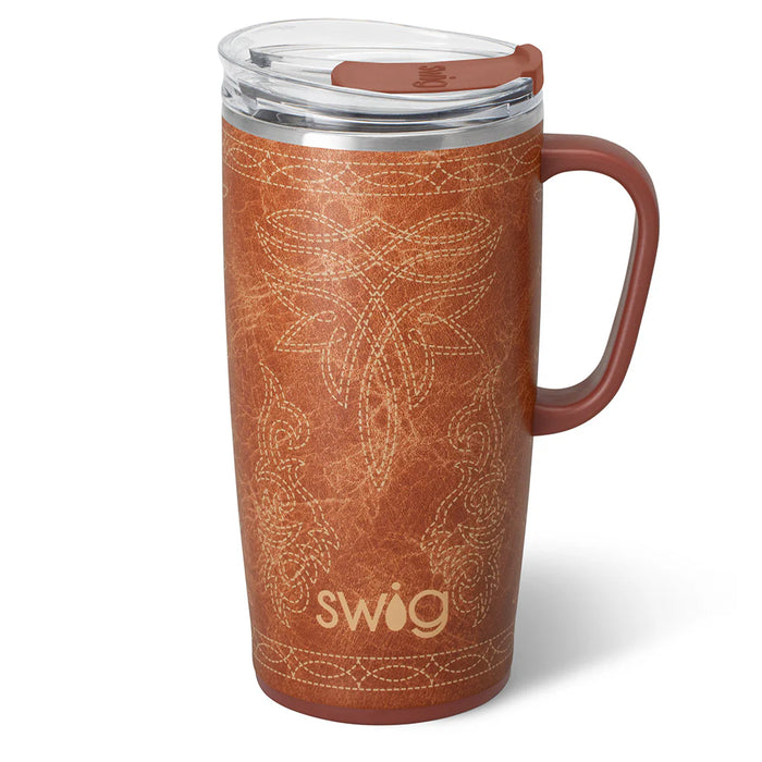 Swig Saddle Stitch Cognac Travel Mug