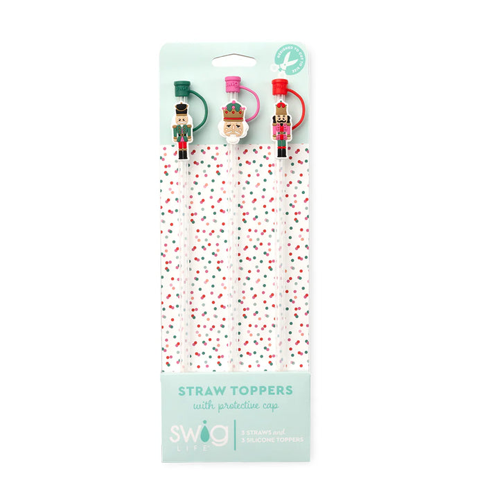 Swig Classic Nutcracker Straw Topper Set