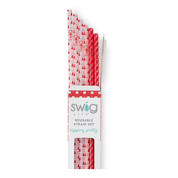 Swig Santa Baby + Candy Cane Reusable Straw Set — Trudy's Hallmark