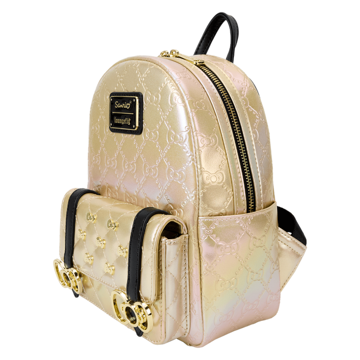 Sanrio Hello Kitty 50th Anniversary Metallic Gold Mini Backpack by Loungefly