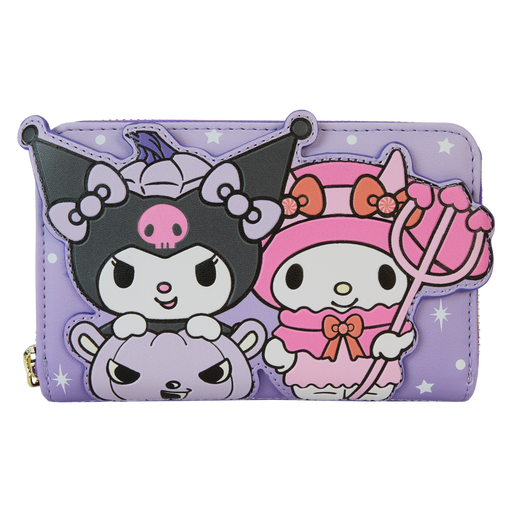 Sanrio Kuromi & My Melody Glow Zip Around Wallet by Loungefly