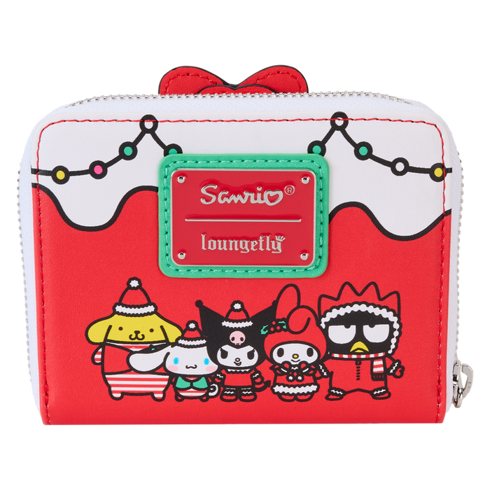 Sanrio Christmas Wreath Zip Around Wallet by Loungefly